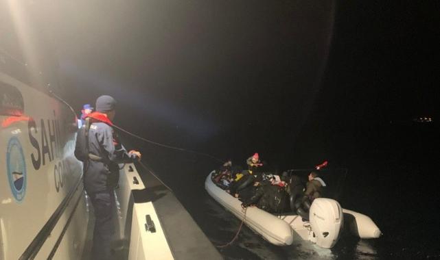 İzmir açıklarında 61 düzensiz göçmen kurtarıldı