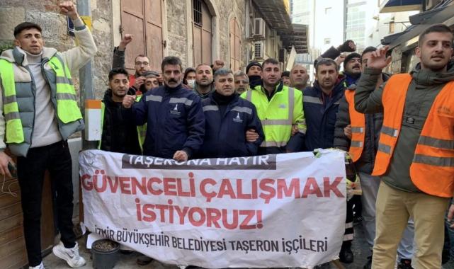 İzmir'de CHP'li Cemil Tugay'dan eylemdeki taşeron işçilere tehdit