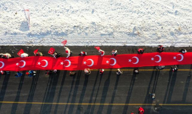 Kars'ta Sarıkamış Şehitleri için yürüyüş düzenlendi