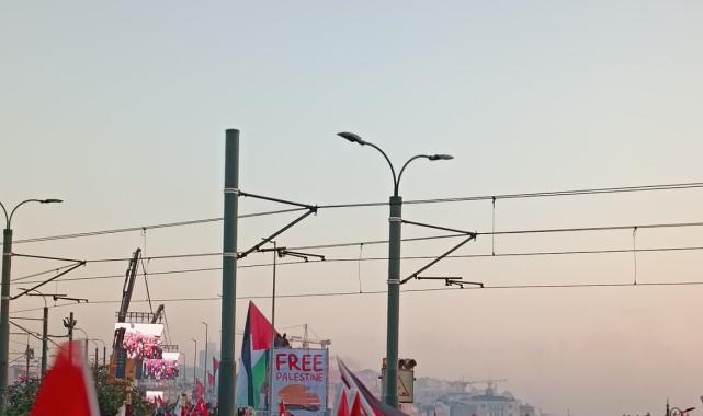 Milyonlar Galata'ya akın etti: Gazze'deki katliama "Dur" de!