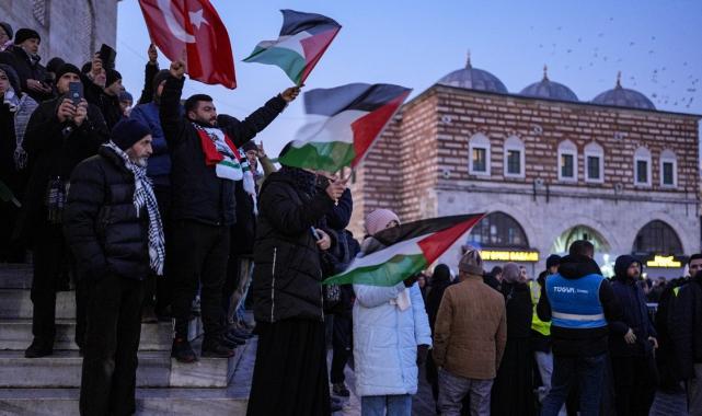 Milyonlar Galata'ya akın etti: Gazze'deki katliama "Dur" de!