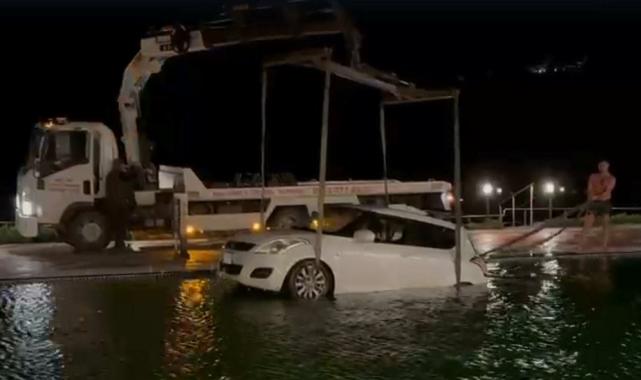 Muğla'da iş insanı otomobiliyle otel havuzuna düştü