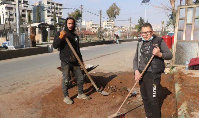 Şam sokaklarında temizlik seferberliği