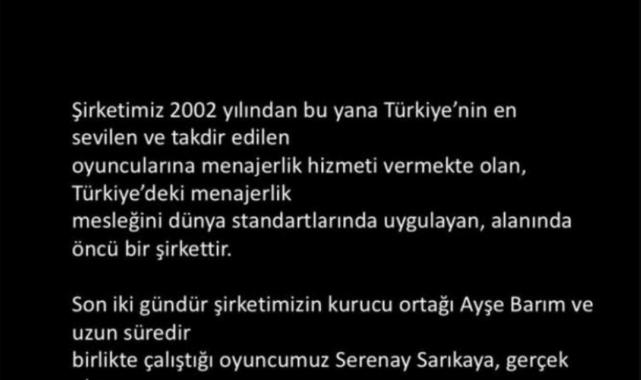 Serenay Sarıkaya ve menajeri hakkındaki skandal iddialar ortaya atılmıştı! Ünlü isimlerden tepki yağdı