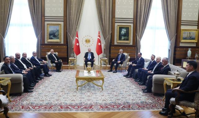 SON DAKİKA! Cumhurbaşkanı Erdoğan, Hamas heyetini kabul etti