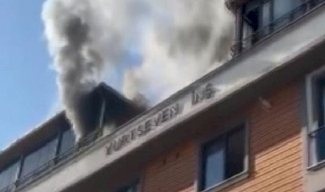 İstanbul'da 4 katlı binada korkutan yangın
