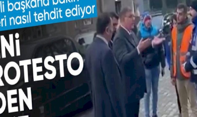 İzmir'de CHP'li Cemil Tugay'dan eylemdeki taşeron işçilere tehdit