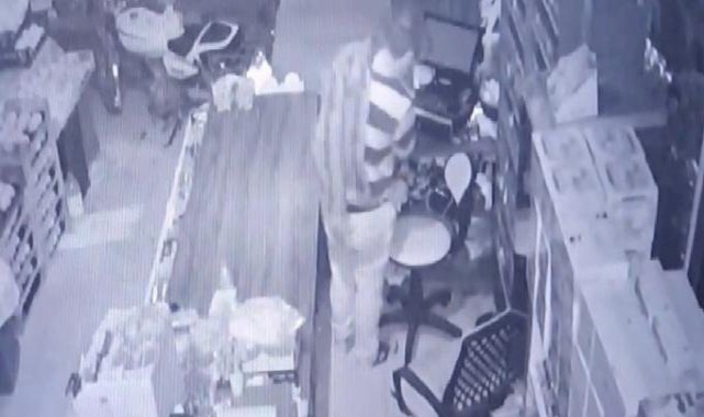 Karaman'da ilginç olay: Girdiği iş yerinin kameralarını da çaldı