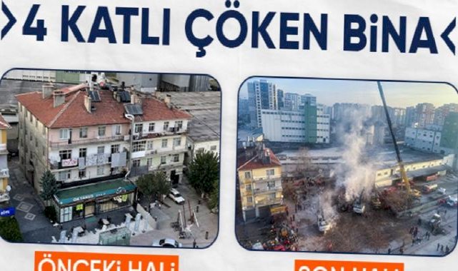 Konya'da çöken 4 katlı binanın eski hali