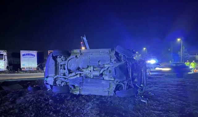 Tekirdağ'da trafik kazası! Emniyet kemeri hayat kurtardı