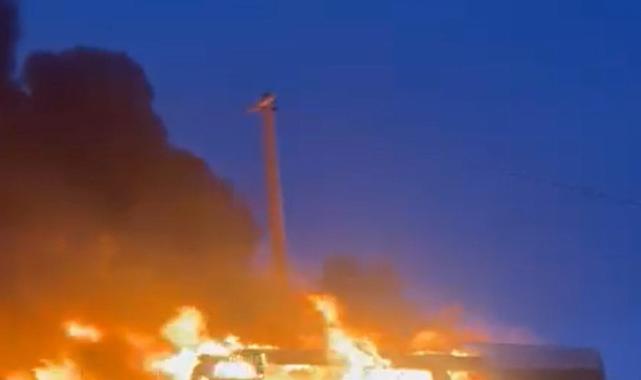 Yalova'da öğrencileri almaya giden serviste yangın çıktı