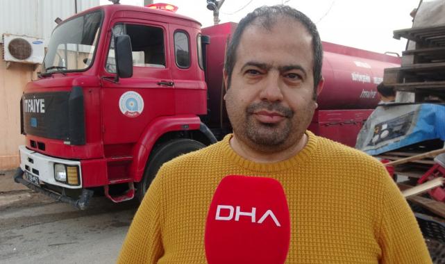 Antalya'da yaralı itfaiyeciye ayran ve su ikram ettiler