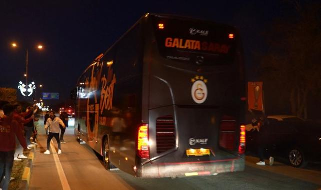 Galatasaray'a Gaziantep'te coşkulu karşılama!