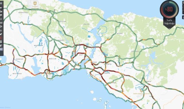 İstanbul'da trafik durma noktasına geldi