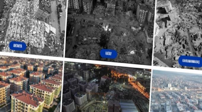 Kahramanmaraş merkezli depremlerin yıkıma neden olduğu il merkezleri görüntülendi