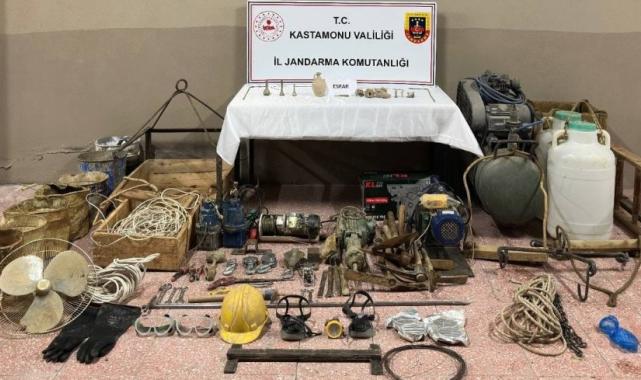 Kastamonu'da asansör sistemi kuran definecilere suçüstü