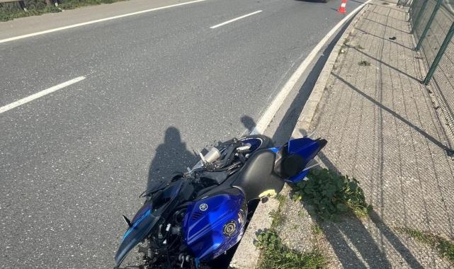 Kocaeli'de motosikletlinin öldüğü kaza görüntülendi