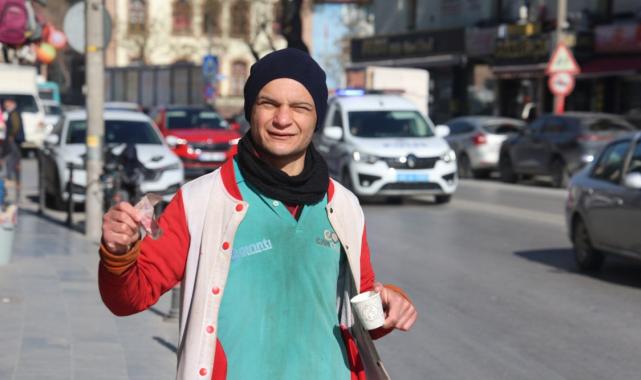 Konya'da dilenen vatandaştan ilginç sözler