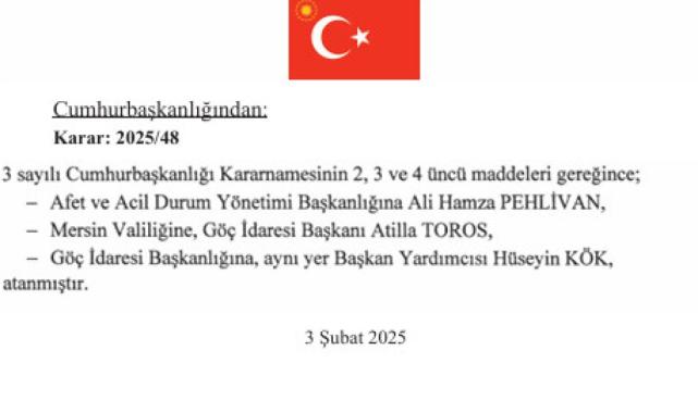 MGK Genel Sekreterliğine AFAD Başkanı Okay Memiş atandı