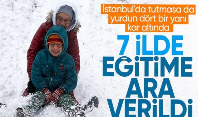 Kar yağışı nedeniyle eğitime ara verilen iller