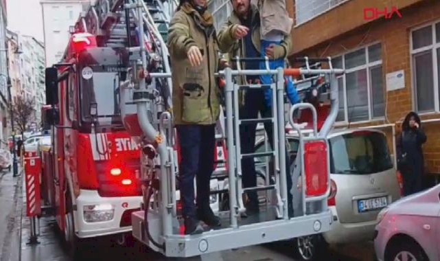 Silivri'de meskende mahsur kalan 4 yaşındaki çocuk kurtarıldı