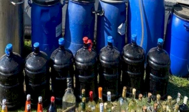 Tekirdağ'da 700 litre sahte içki ele geçirildi