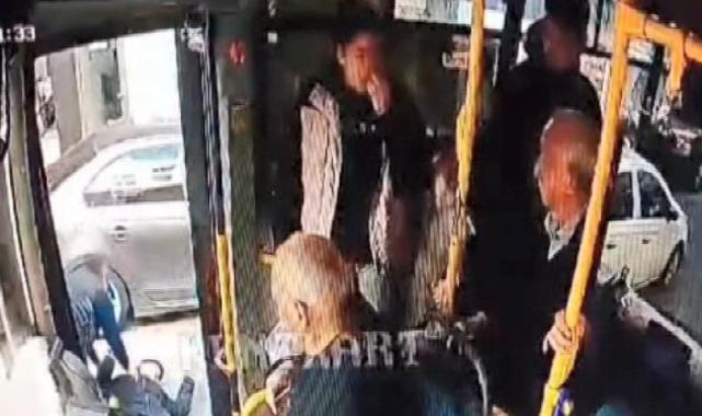 Zonguldak'ta otobüste bayılan çocuk yere düştü