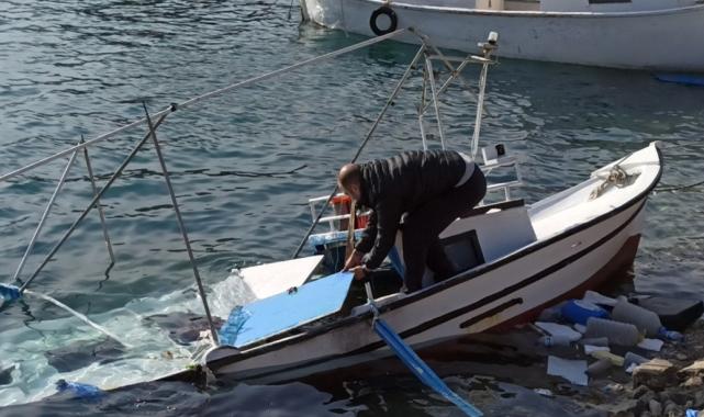 İskenderun'u fırtına vurdu: Deniz çekildi