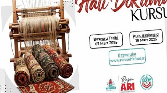 Nevşehir&#039;de Halı Dokuma Kursu Açılacak