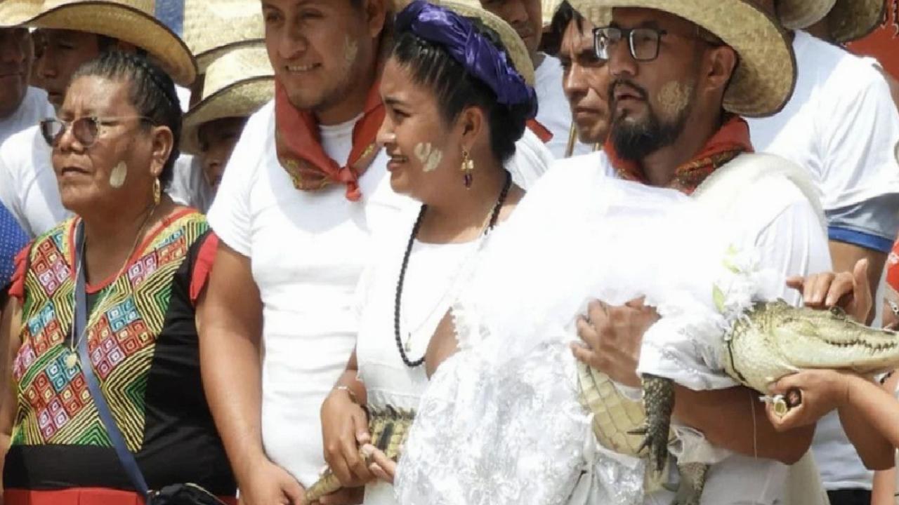Meksikalı belediye başkanının ilginç düğünü: Timsahla evlendi