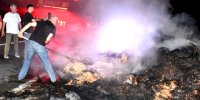 Bilecik'te Traktör Römorkunda Yangın