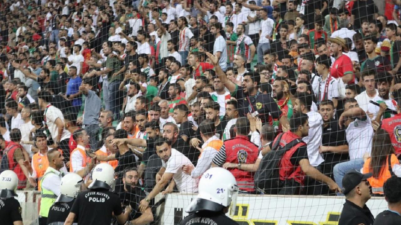 Amedspor-Erzurumspor maçı sonrası kavga çıktı