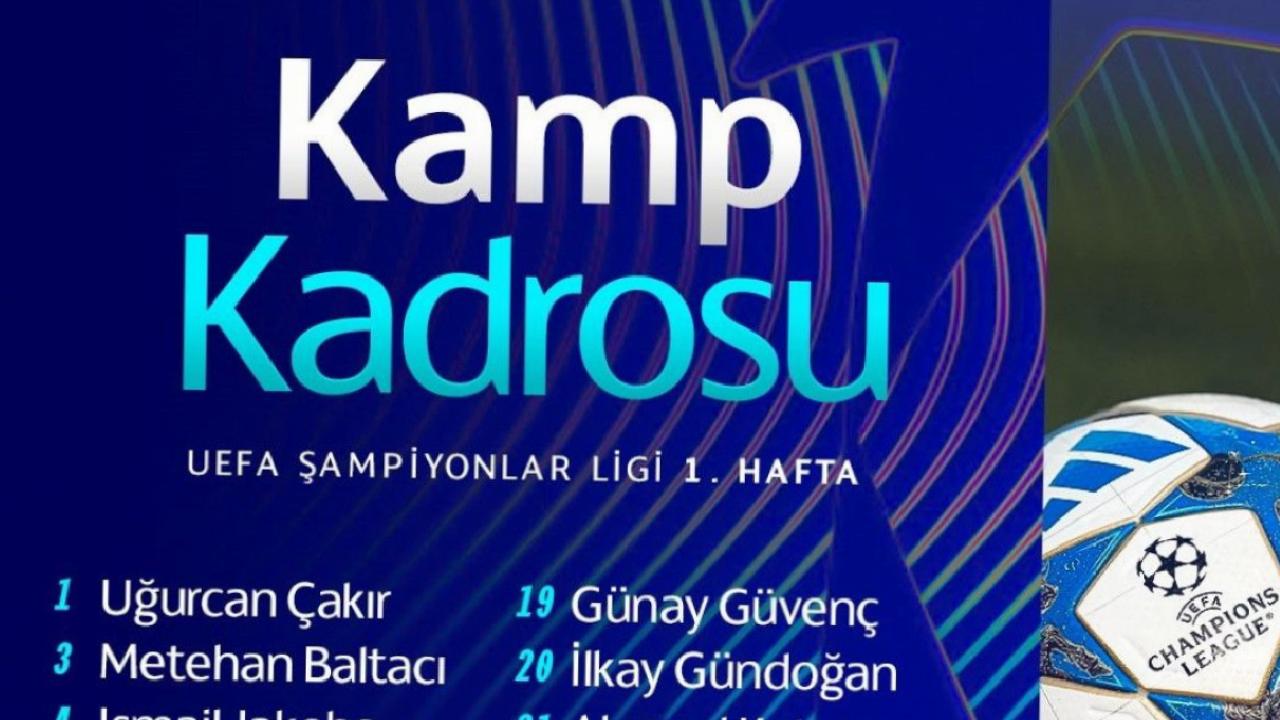 Galatasaray, Eintracht Frankfurt maçının kamp kadrosunu belirledi