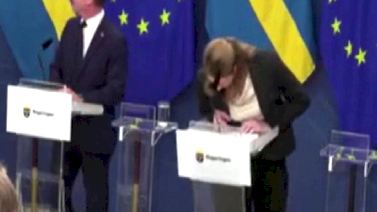 İsveç Sağlık Bakanı basın toplantısında fenalaştı