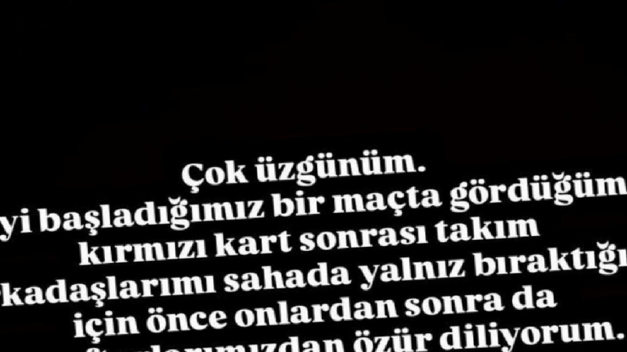 Okay Yokuşlu, taraftardan özür diledi