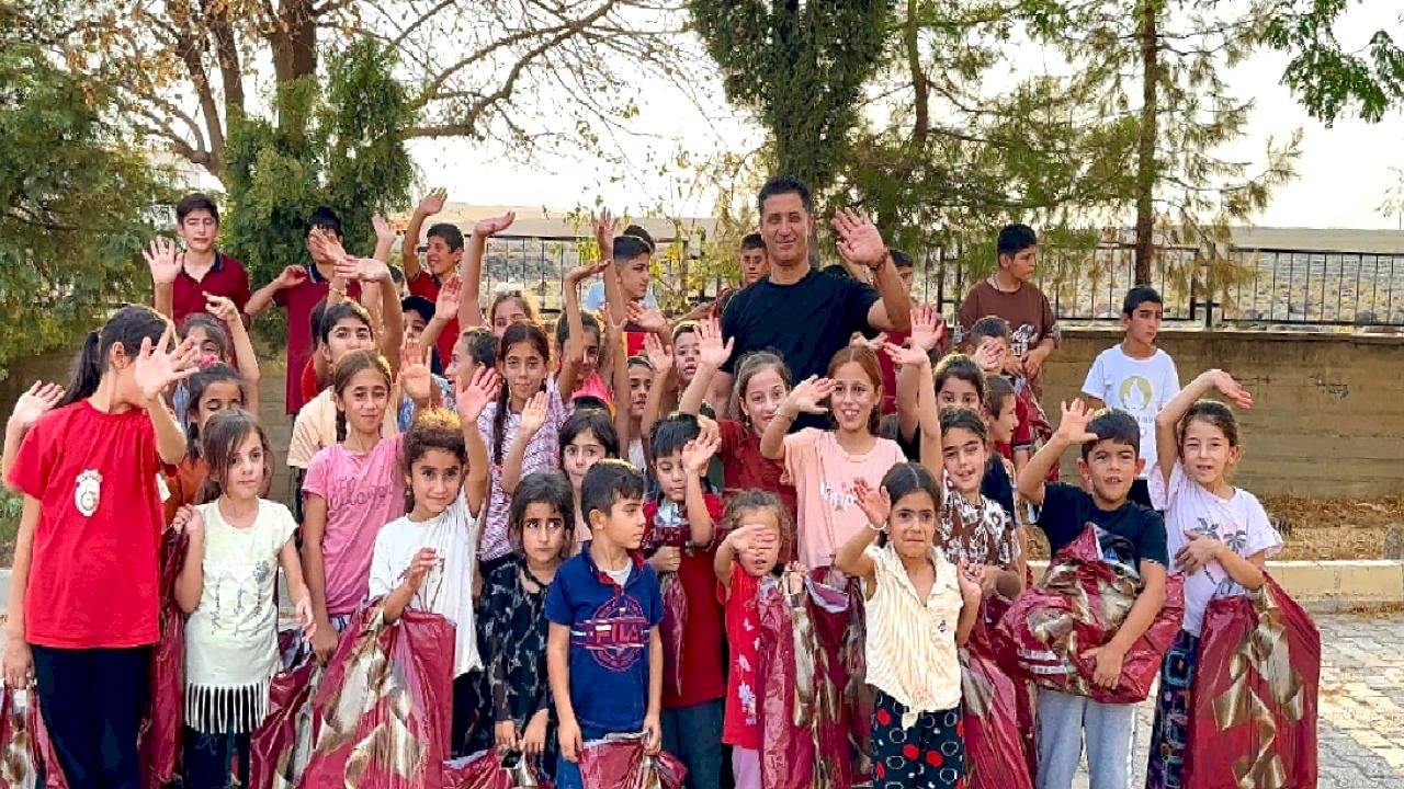 Polis memuru Mustafa Şahin’den köy çocuklarına okul desteği
