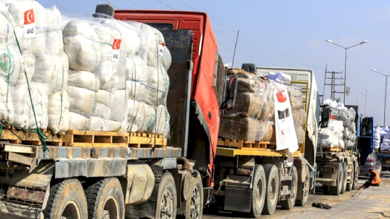 AFAD: 7 Ekim 2023’ten bu yana Gazze’ye 101.725 ton insani yardım malzemesi sevk edildi