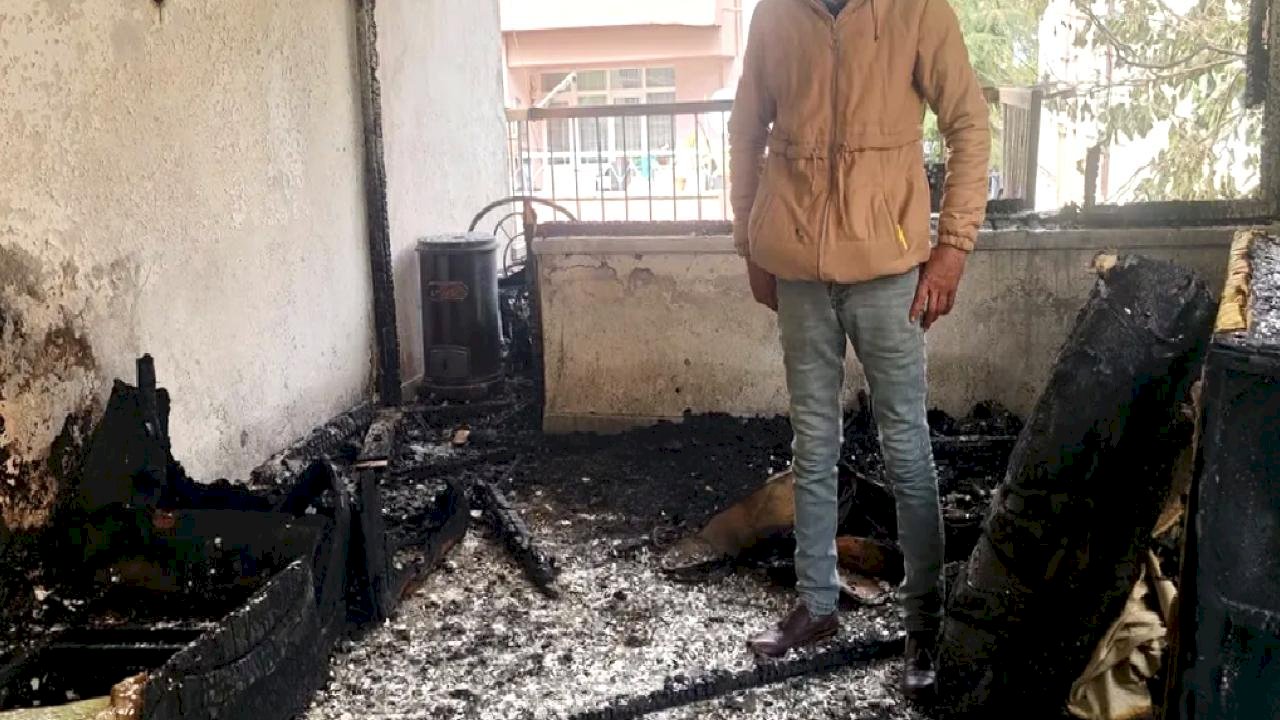 Evi yanan vatandaşa Kayseri Talas&#039;tan yardım eli