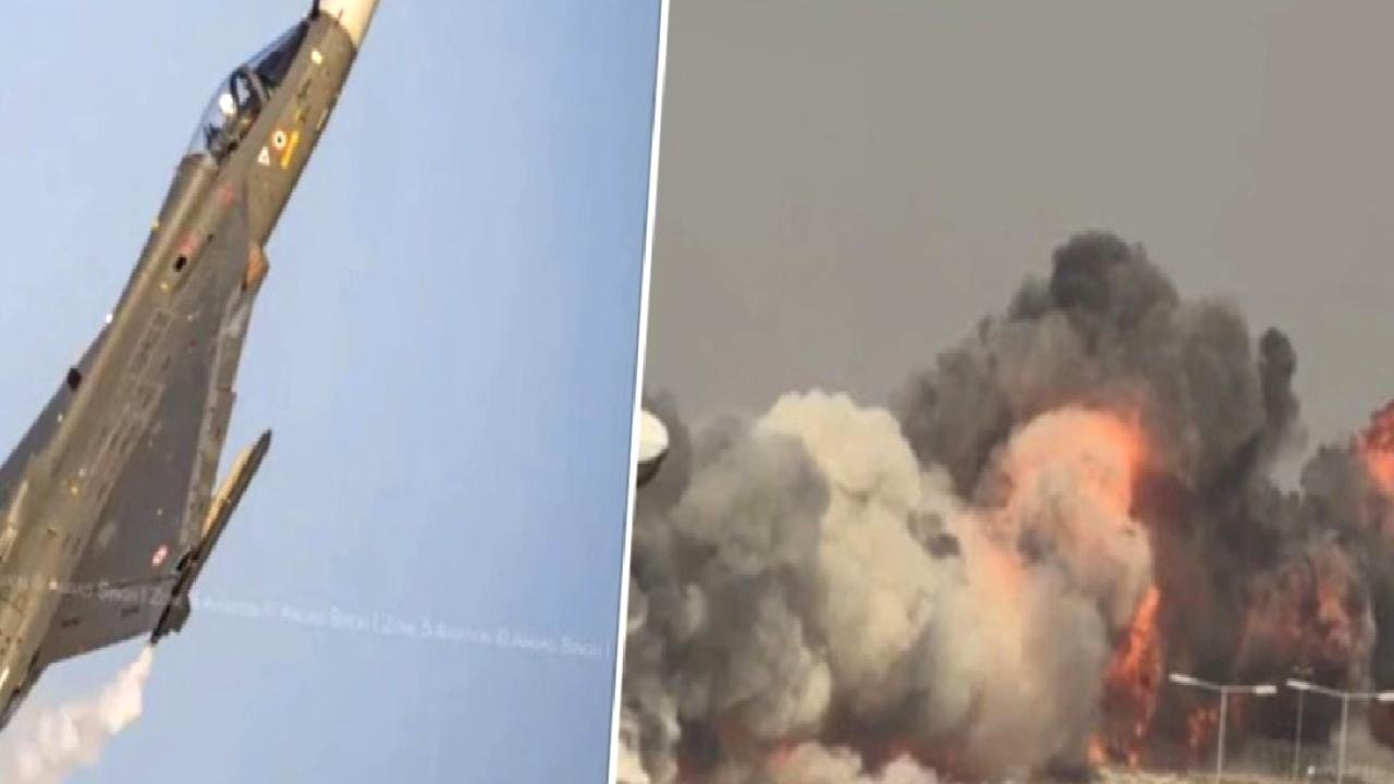 Dubai'de Hindistan'a ait savaş uçağı gösteri sırasında düştü