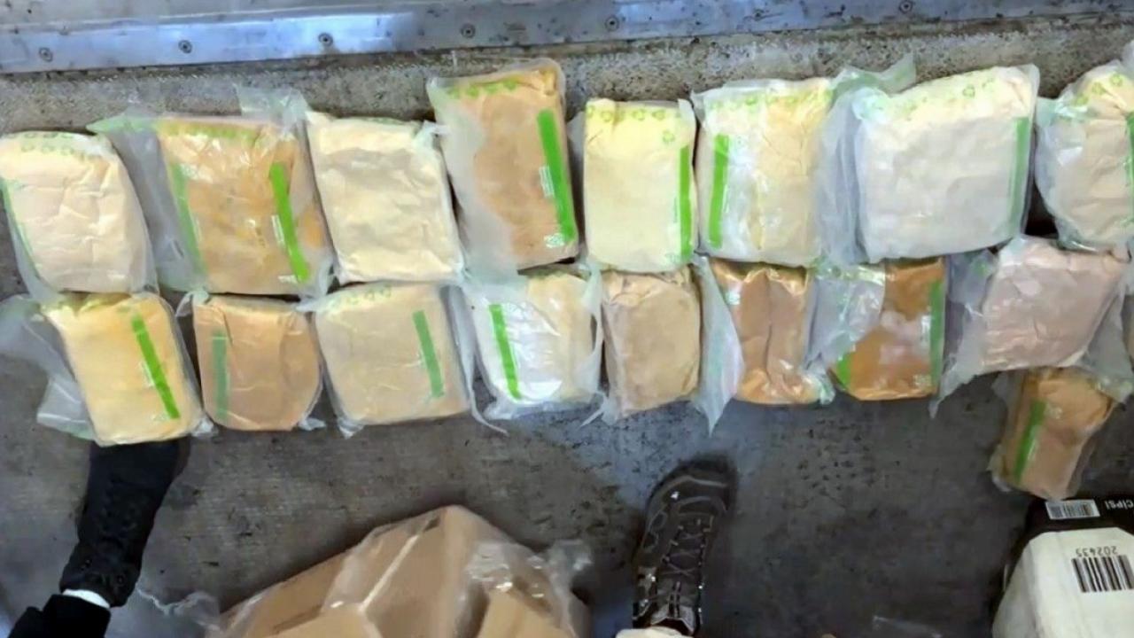 Edirne'de sınır kapısında tırdan 66 kilo uyuşturucu hammaddesi ele geçirildi