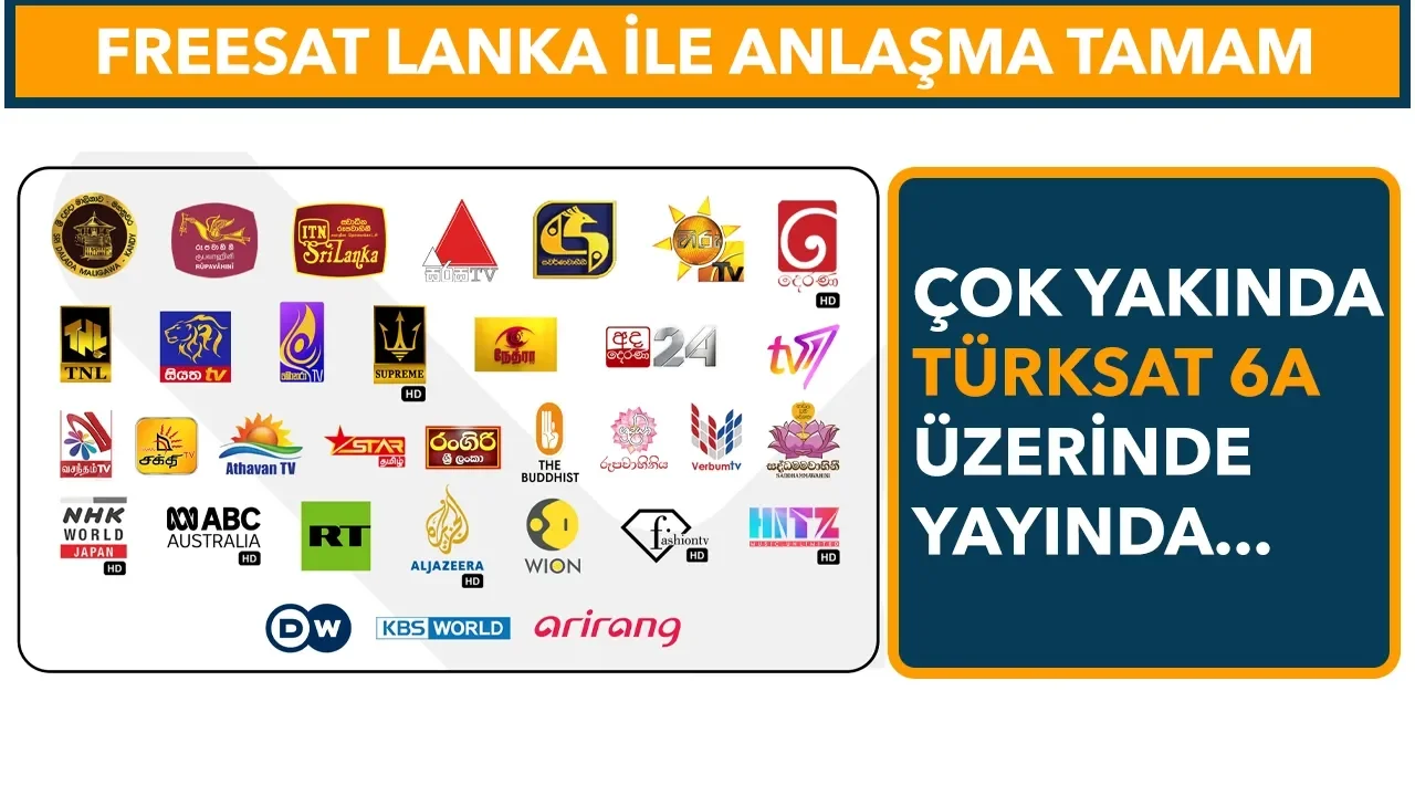 TÜRKSAT 6A&#039;dan Sri Lanka’ya canlı yayın atağı... Sri Lanka kanalları TURKSAT 6A&#039;ya emanet!