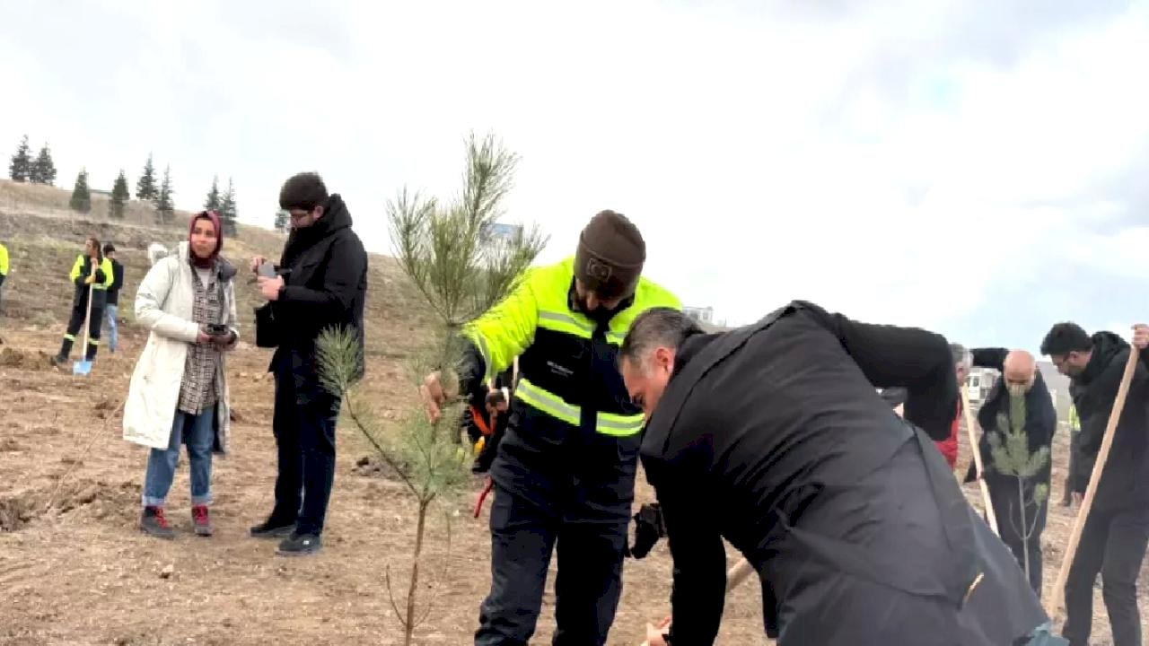 AK Parti Türk Dünyası Hatıra Ormanı&#039;nda 2 bin 40 fidan dikildi
