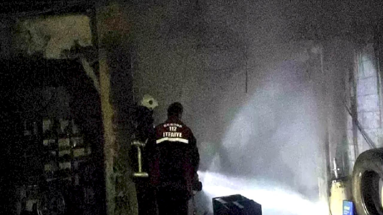 Burdur'da Oto Yıkamacıda Yangın