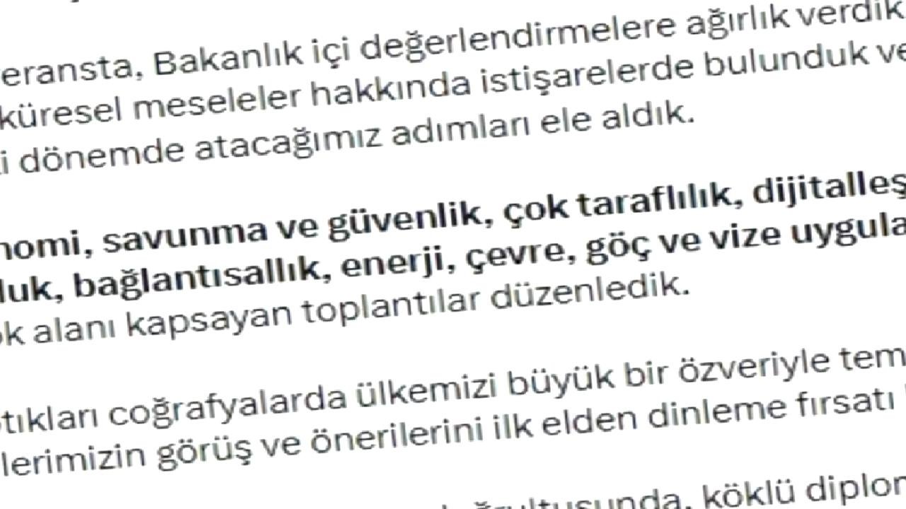 Büyükelçiler Konferansı Ankara'da Toplandı