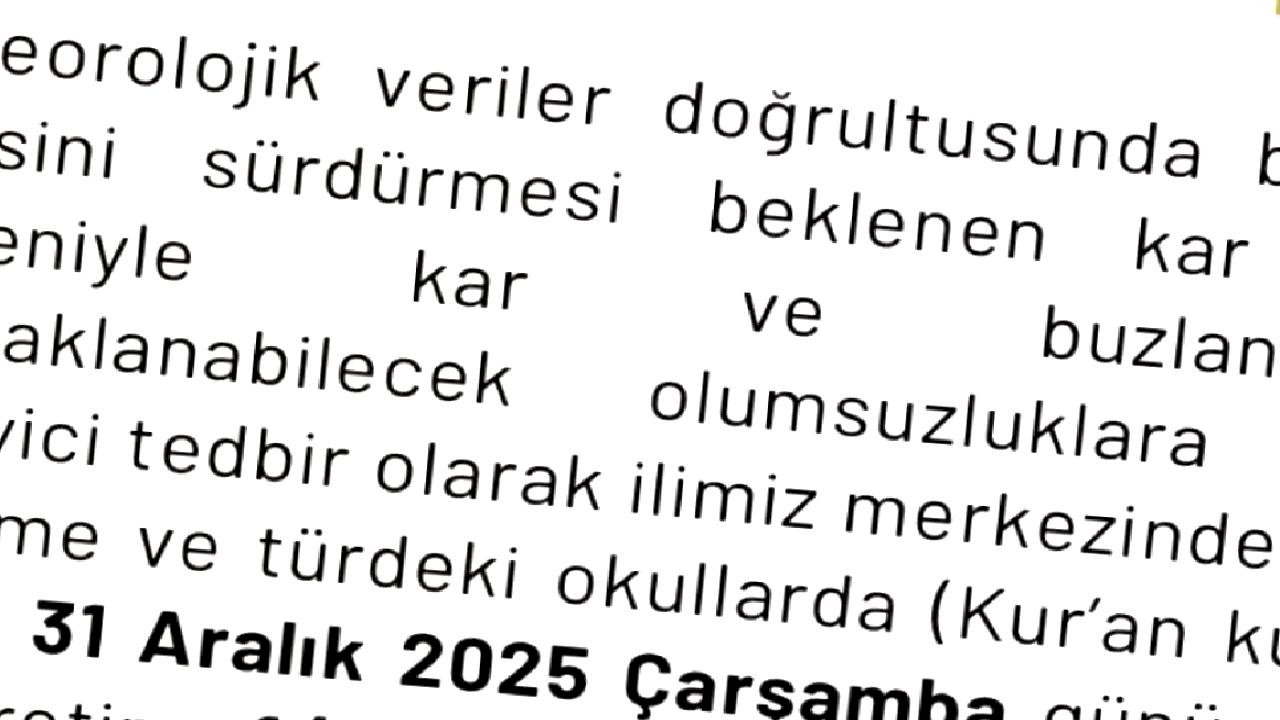 Çankırı'da Eğitim 1 Gün Durdu