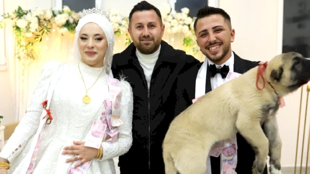 Denizli&#039;de gelin ve damada ilginç hediye