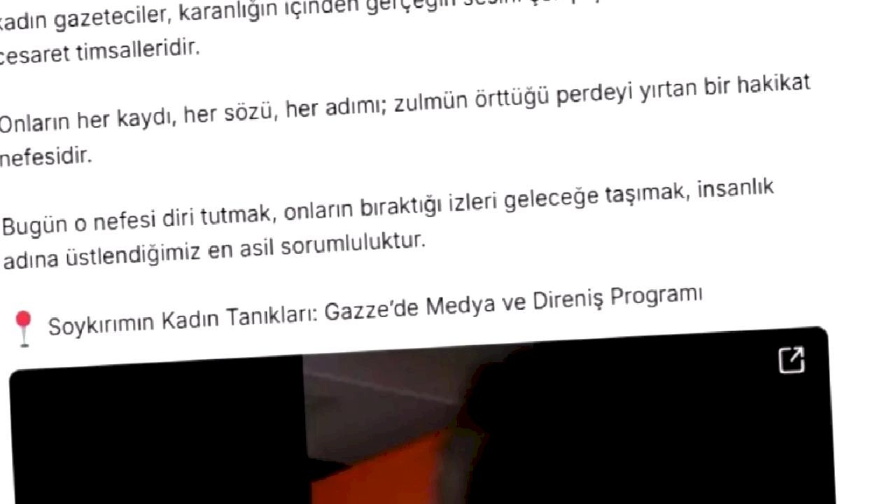 Emine Erdoğan&#039;dan Gazze&#039;deki Kadın Gazetecilere Destek
