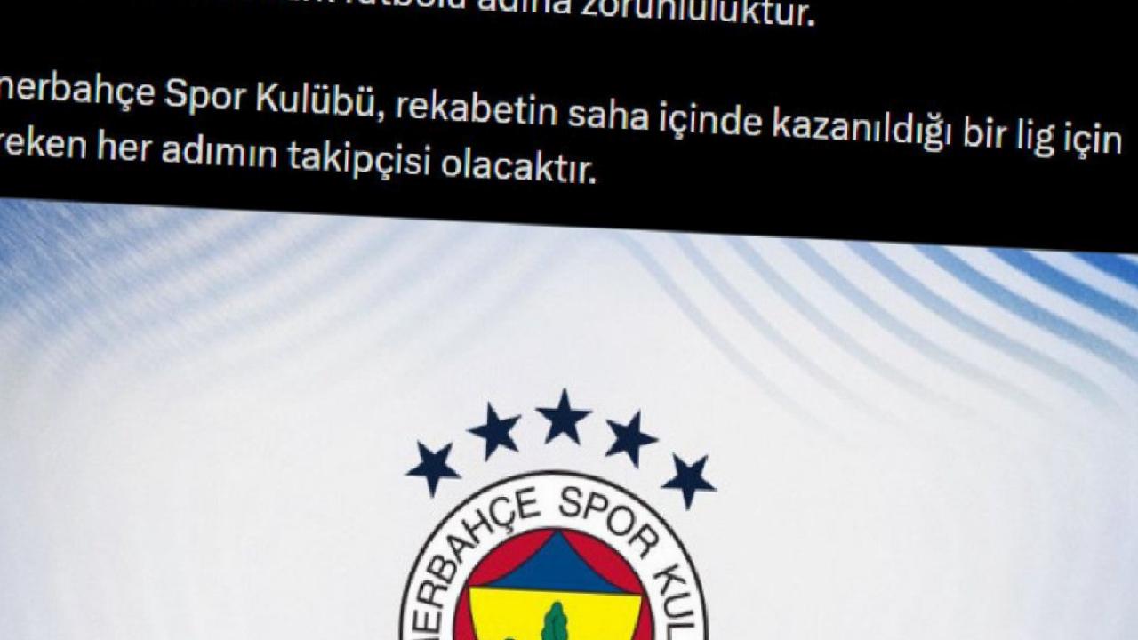 Fenerbahçe'den Galatasaray - Samsunspor maçı sonrası tepki!