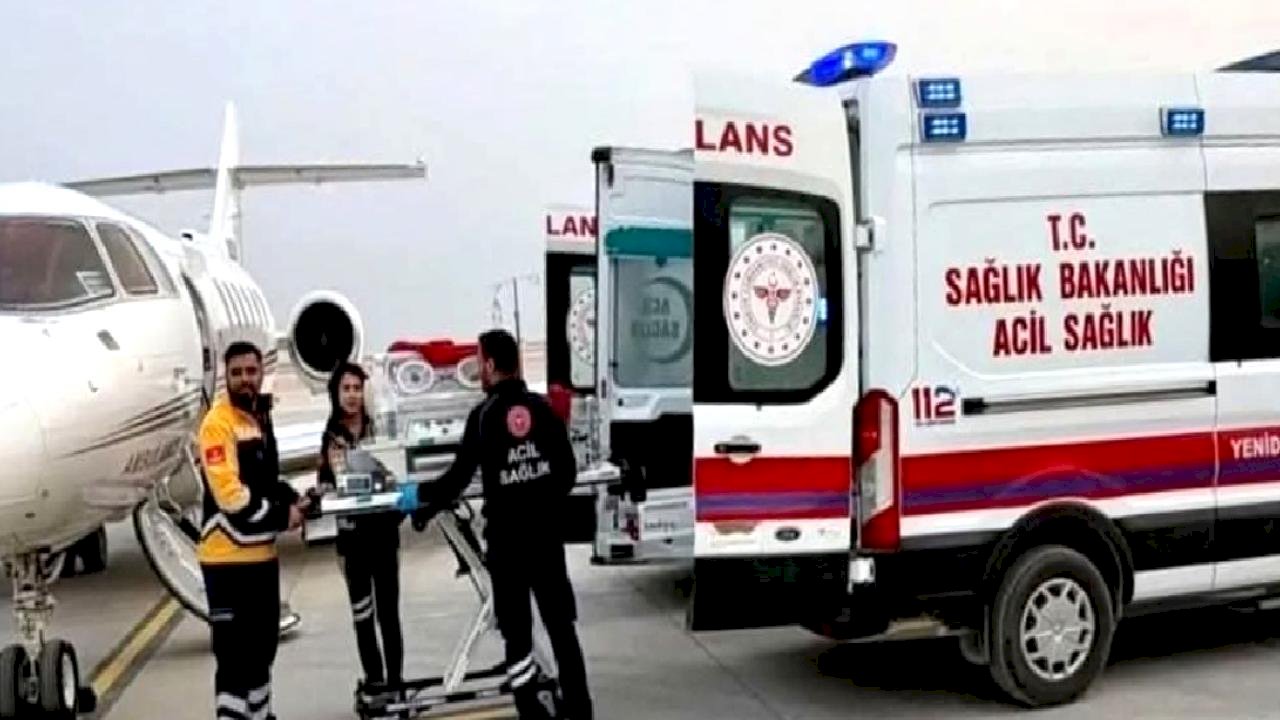 Hatay'da ambulans uçak 6 günlük bebek için havalandı