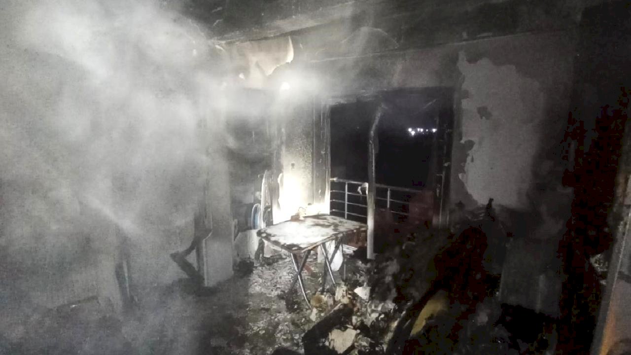 Hatay&#039;da elektrik kontağından yangın çıktı